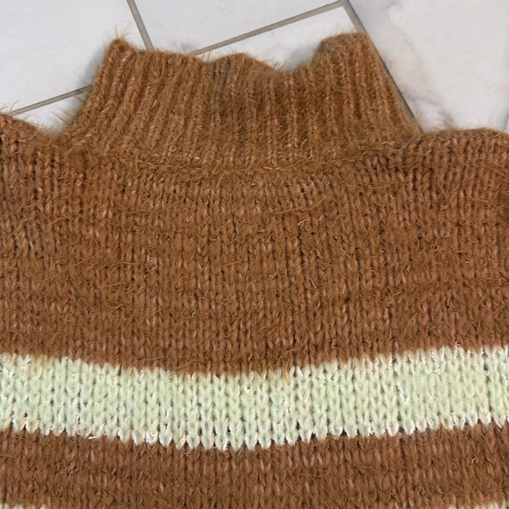 Pilcro Striped Tan Women's Sweater - Picture 3 of 5